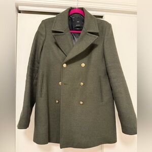 Double breasted Mango wool coat